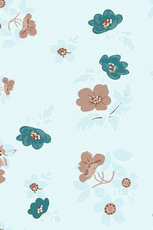 水彩花卉印花华亿平台图片