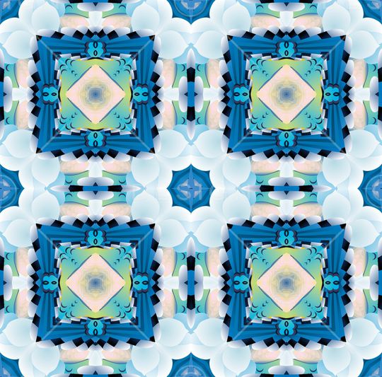 抽象花卉印花华亿平台图片