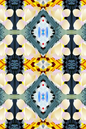 抽象花卉印花华亿平台图片