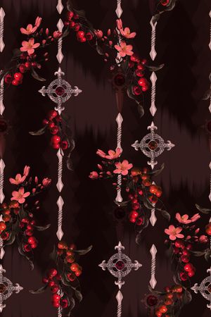 花卉印花华亿平台图片