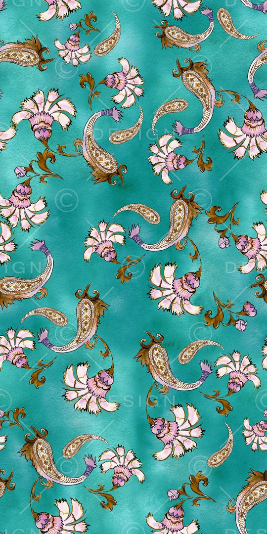 抽象花卉印花华亿平台图片