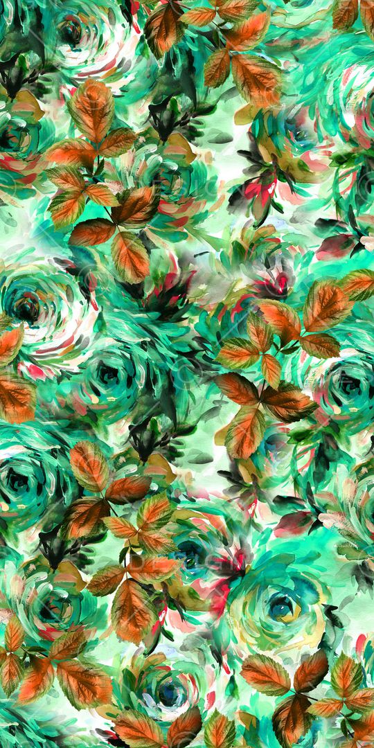 抽象花卉印花华亿平台图片