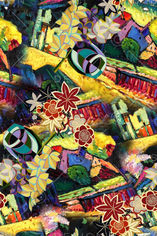 抽象印花华亿平台图片