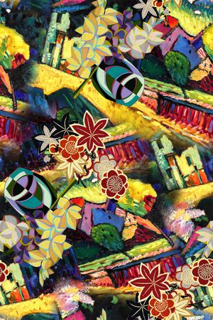 抽象印花华亿平台图片