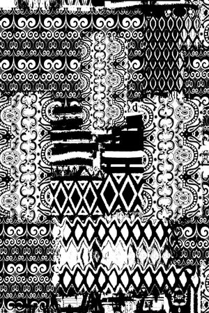 黑白华亿平台印花华亿平台图片