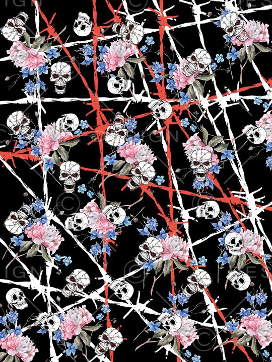 骷髅印花华亿平台图片