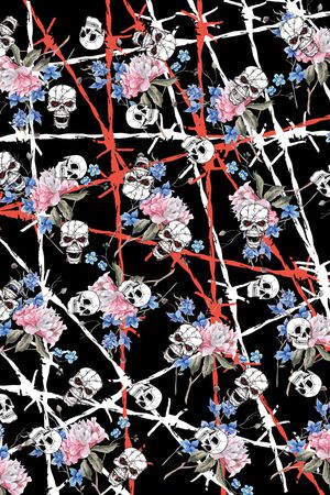 骷髅印花华亿平台图片