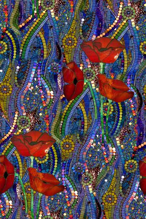 花卉印花华亿平台图片