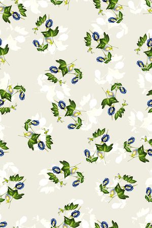 水彩花卉印花华亿平台图片