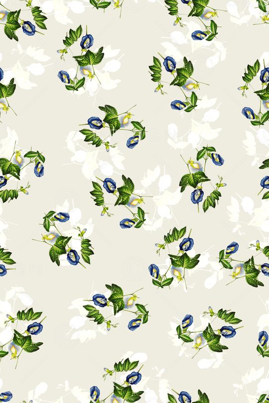 水彩花卉印花华亿平台图片