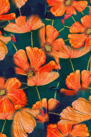 虞美人印花华亿平台图片