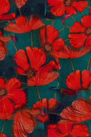 虞美人印花华亿平台图片