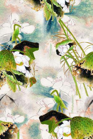 中国风印花华亿平台图片