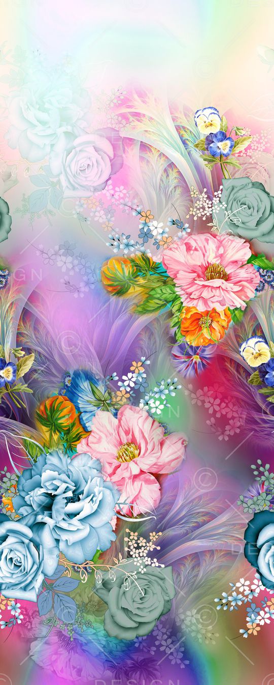 花卉印花华亿平台图片