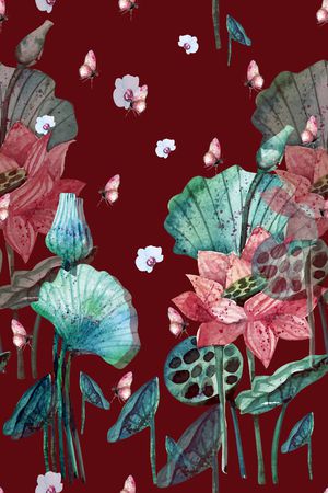 水墨风印花华亿平台图片