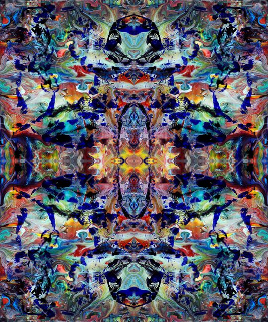 几何民族印花华亿平台图片