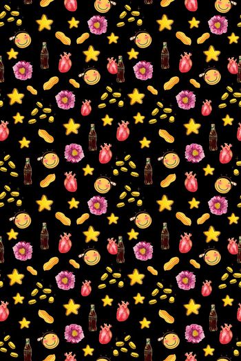 卡通动物印花华亿平台图片