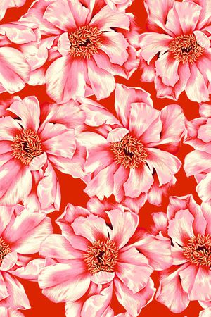 色底花卉印花华亿平台图片