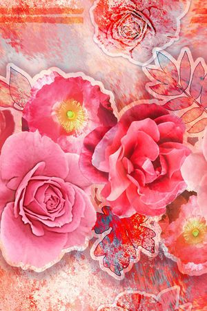 混合拼接印花华亿平台图片