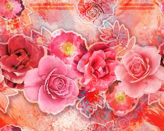 混合拼接印花华亿平台图片