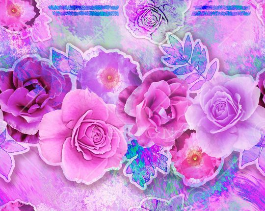 混合拼接印花华亿平台图片