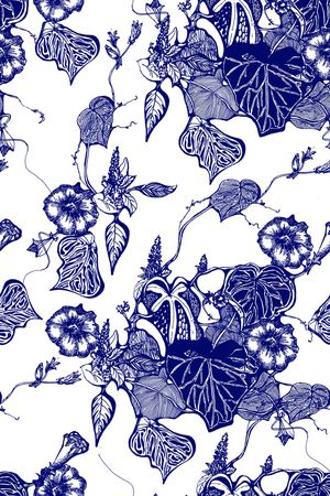 牵牛花印花华亿平台图片