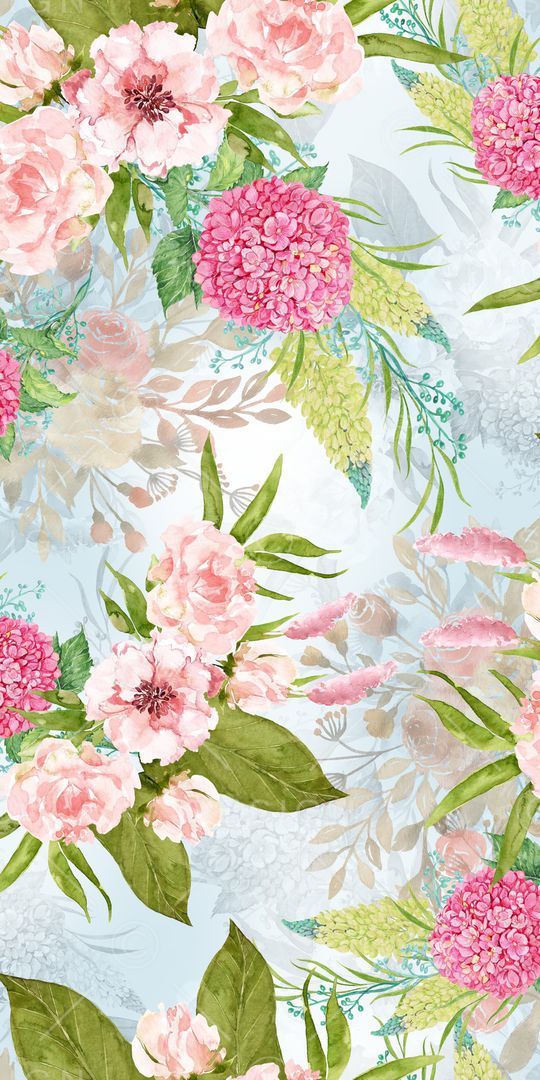 手绘花卉印花华亿平台图片