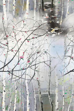 风景景观印花华亿平台图片