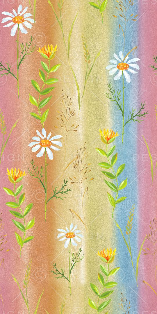 手绘花卉印花华亿平台图片