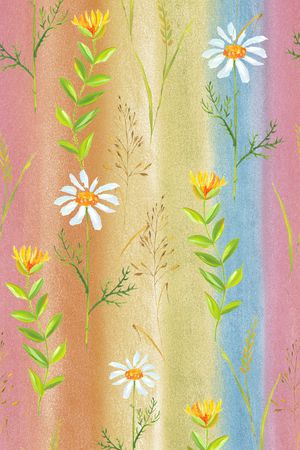 手绘花卉印花华亿平台图片