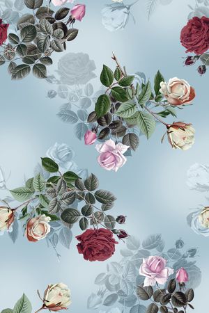 迪拜花卉印花华亿平台图片