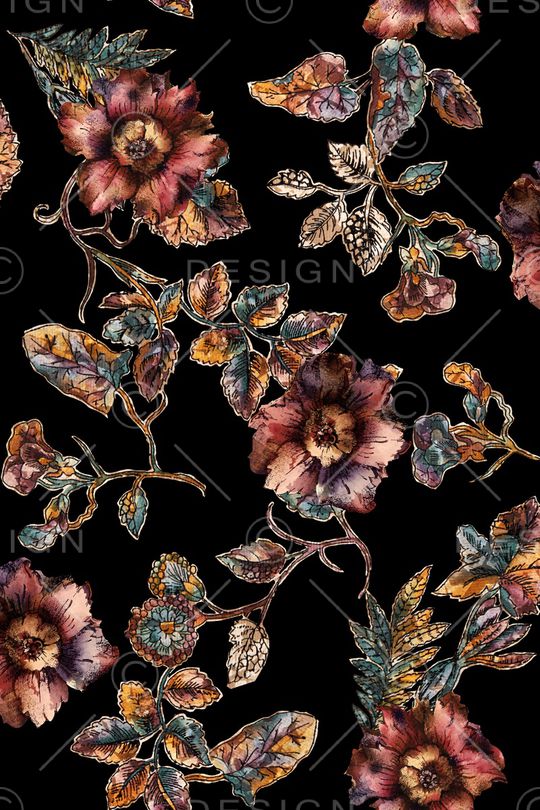 花卉印花华亿平台图片