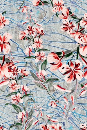 花卉印花华亿平台图片