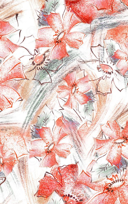 花卉印花华亿平台图片