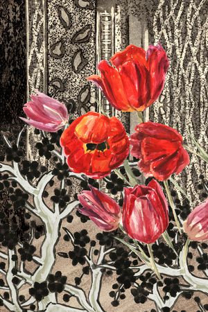 花卉印花华亿平台图片