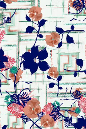 格子印花华亿平台图片