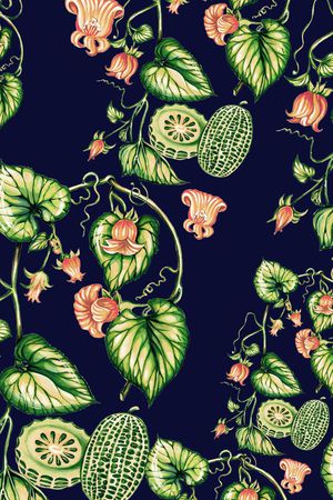 水彩花卉印花华亿平台图片