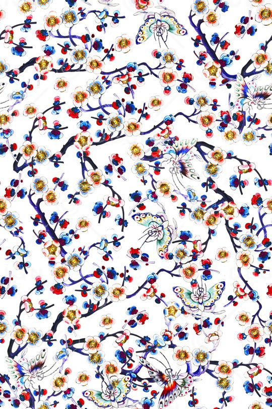 中国风印花华亿平台图片