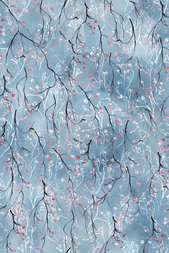 枝叶花印花华亿平台图片