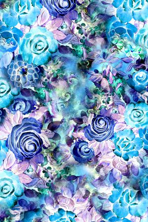 抽象花卉印花华亿平台图片