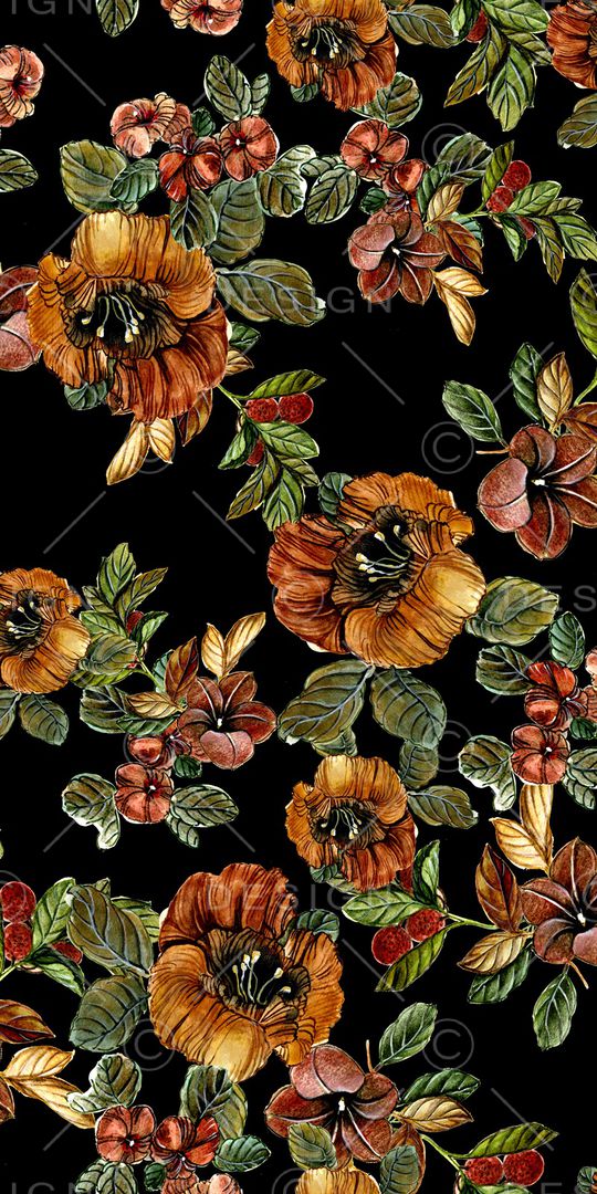 抽象花卉印花华亿平台图片