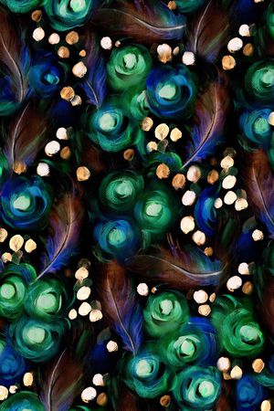 抽象花卉印花华亿平台图片