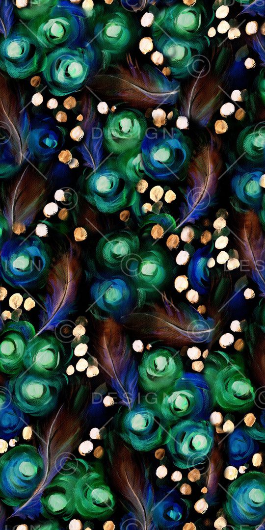 抽象花卉印花华亿平台图片