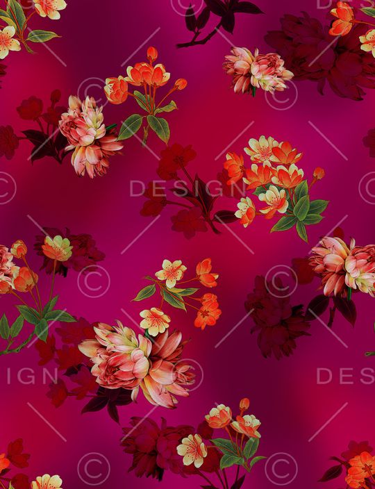 花卉印花华亿平台图片