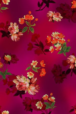 花卉印花华亿平台图片