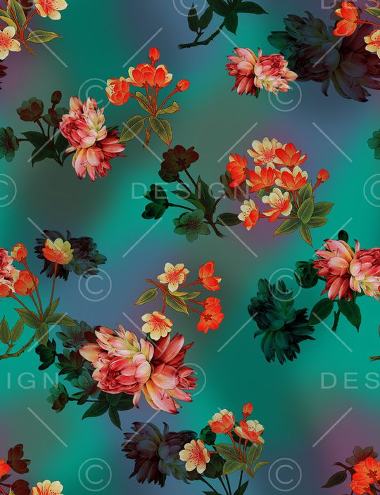 花卉印花华亿平台图片