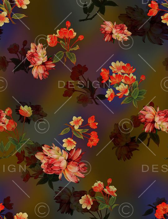 花卉印花华亿平台图片