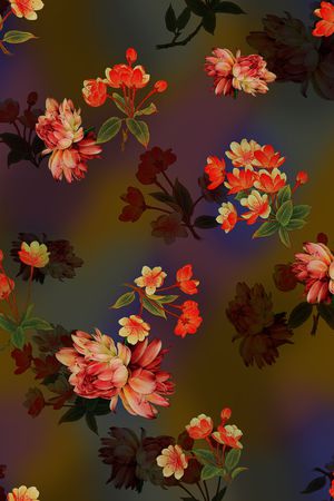 花卉印花华亿平台图片