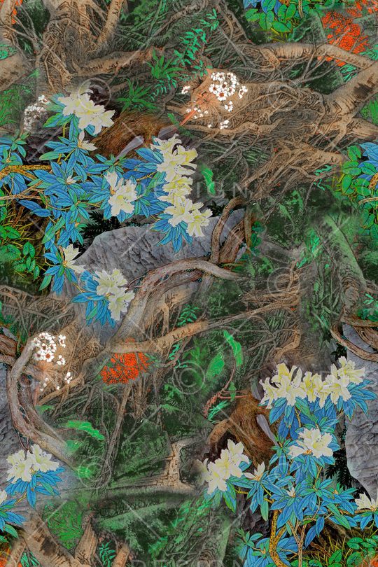 花卉印花华亿平台图片