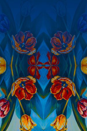 花卉印花华亿平台图片